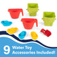 Simplay3 Raindrop Falls Water Table and Splash Kiddie Pool for Toddlers and Kids, 9 Water Play Table Accessories