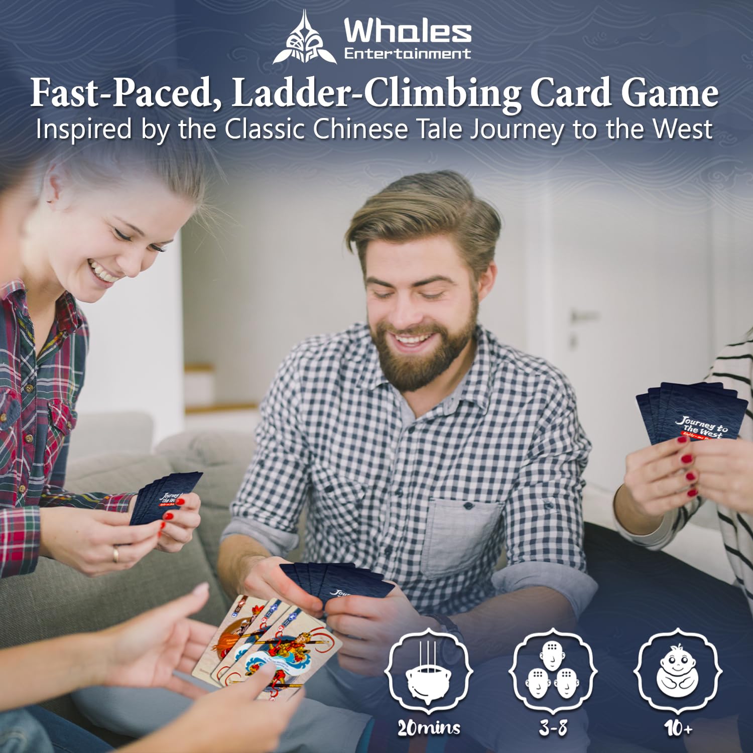 Whales Entertainment | Journey to The West: Eighty-one Perils | Party Strategy Card Games for Adults & Family Night | Fun Ladder Climbing Fantasy Card