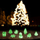 ZXSWEET 60 PCS Christmas Mini Resin Figures Glow in The Dark Miniature Figurines Aquarium Ornaments Charms for Garden Dollhouse Aquarium Home