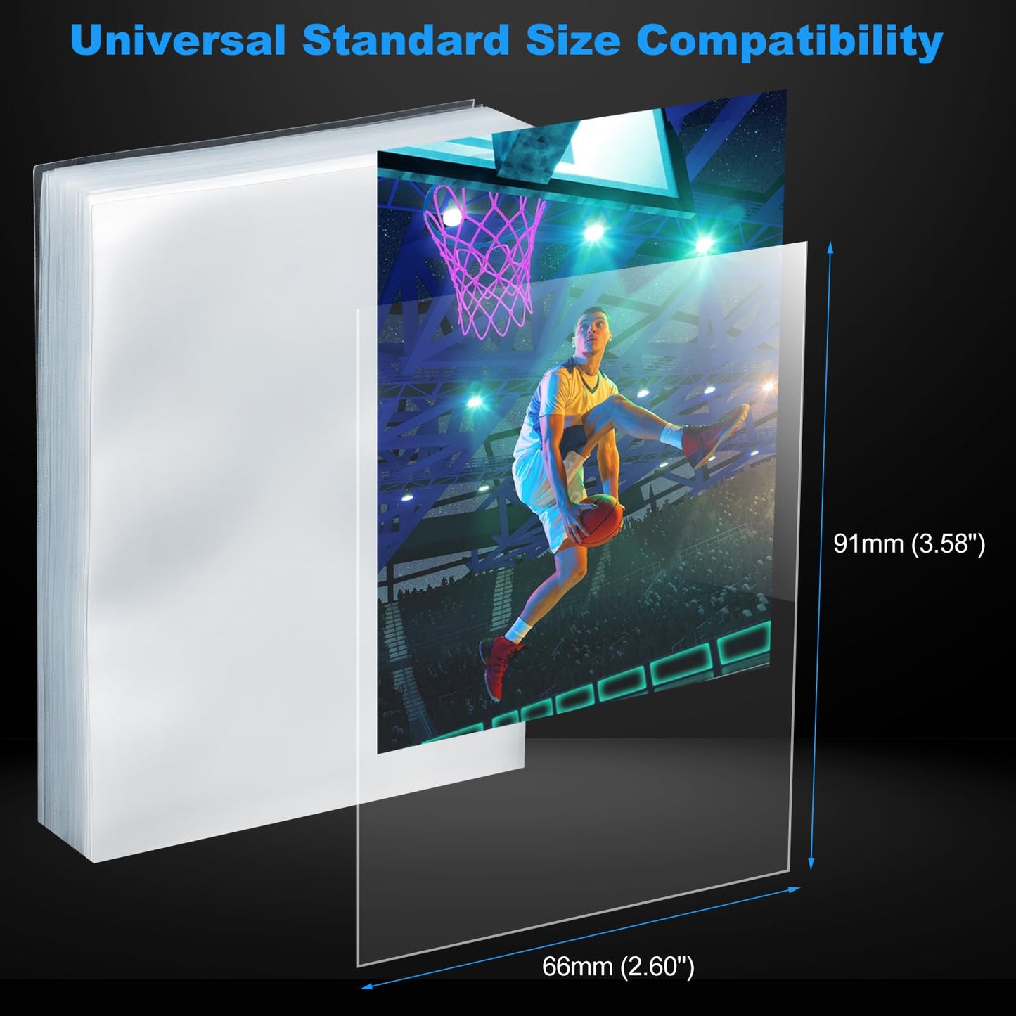 200Pcs Card Sleeves, Penny Sleeve,Trading Card Sleeve, Clear Inner Protector Fit for MTG TCG Baseball Football Soccer Sports Standard Trading Cards