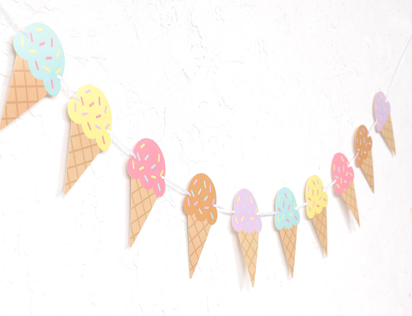 Ice Cream Happy Birthday Banner,Ice Cream Birthday Party Decoration