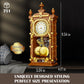Vziimo Retro Clock Building Blocks Set, Vintage Pendulum Clock Model Kit with Real Functional Timepiece, Creative Gift Toys for Adults Teens 14+ (751