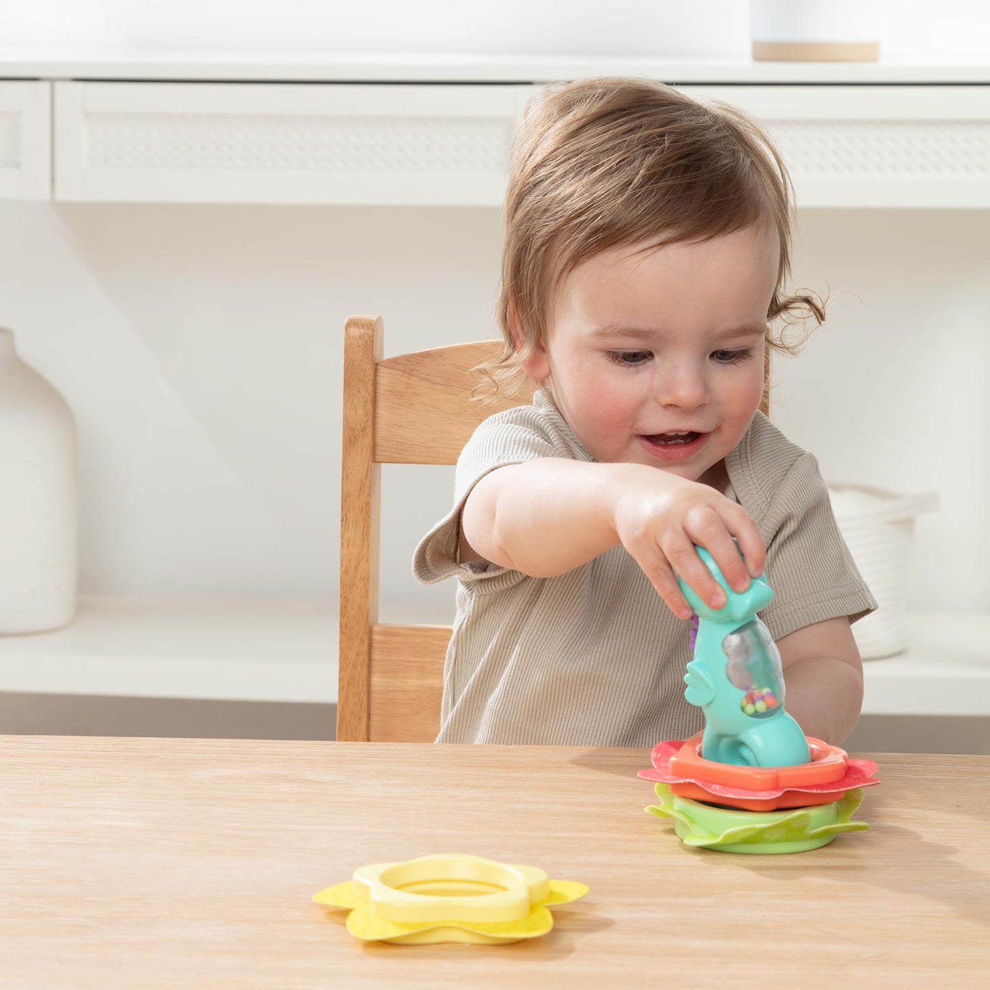 Melissa & Doug Ocean Waves Press & Stack Seahorse Stacking Sensory Toy