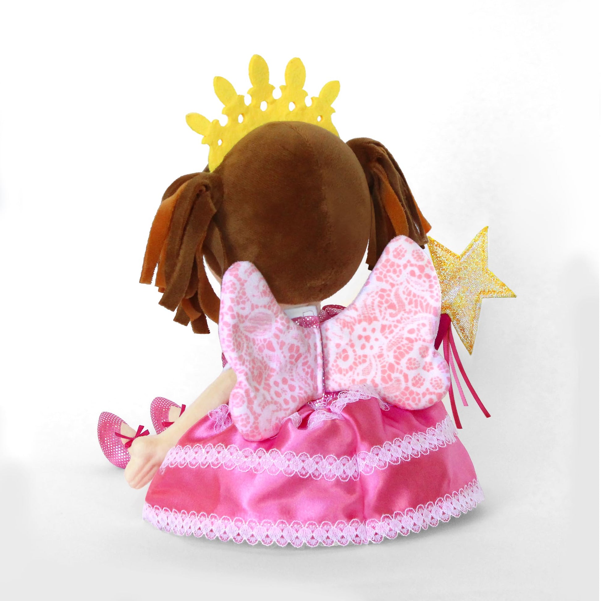 YOTTOY Pinkalicious Plush Doll - 15 Inch Soft Stuffed Toy Inspired by the Victoria Kann Storybooks, Soft Pinkalicious Plush Doll with Fairy Dress