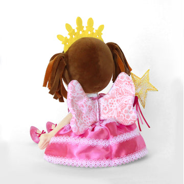 YOTTOY Pinkalicious Plush Doll - 15 Inch Soft Stuffed Toy Inspired by the Victoria Kann Storybooks, Soft Pinkalicious Plush Doll with Fairy Dress
