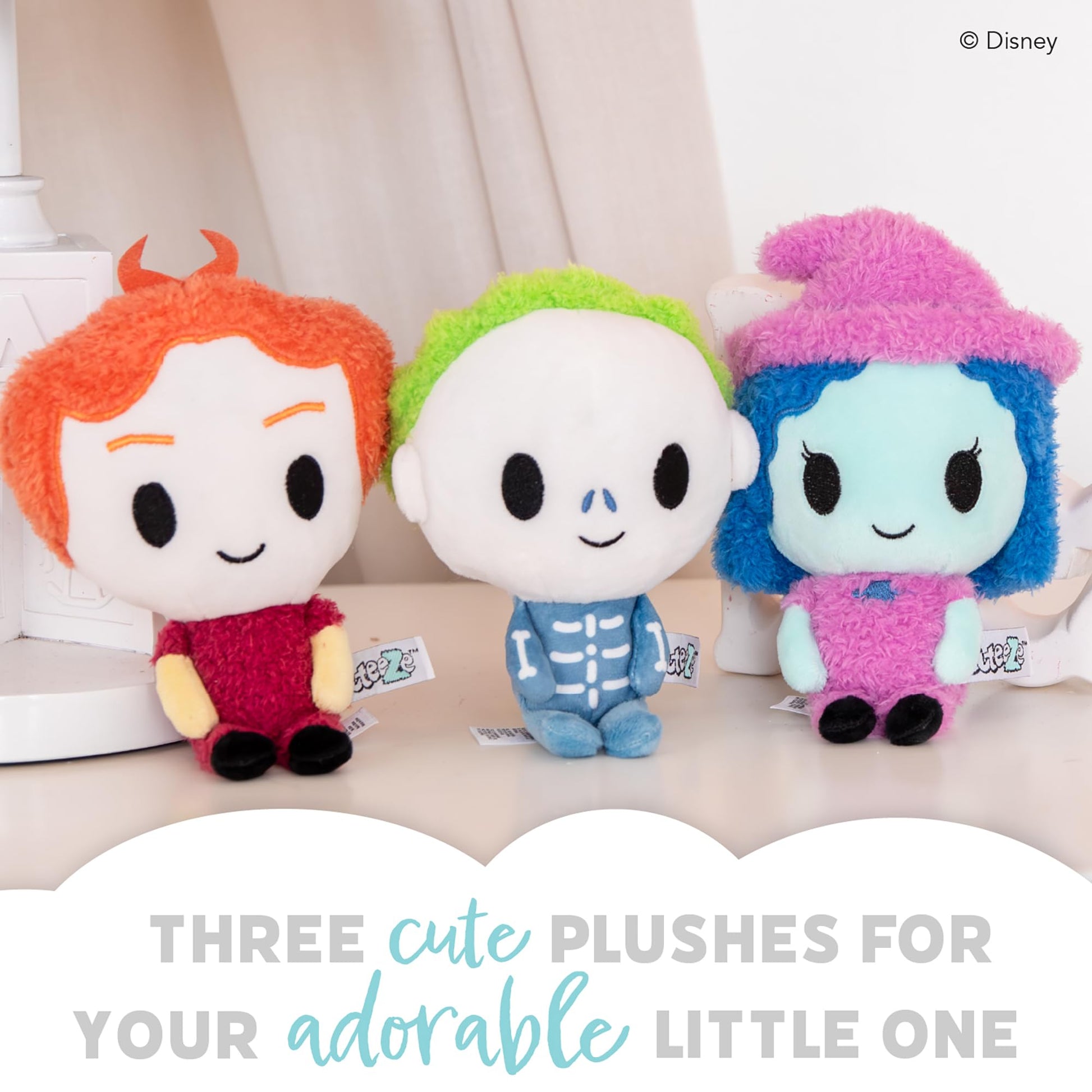 Kids Preferred Disney Baby Nightmare Before Christmas 3 Pack - Lock, Shock, & Barrel Stuffed Animal Plush Toy Set - Great for Babies and Toddlers