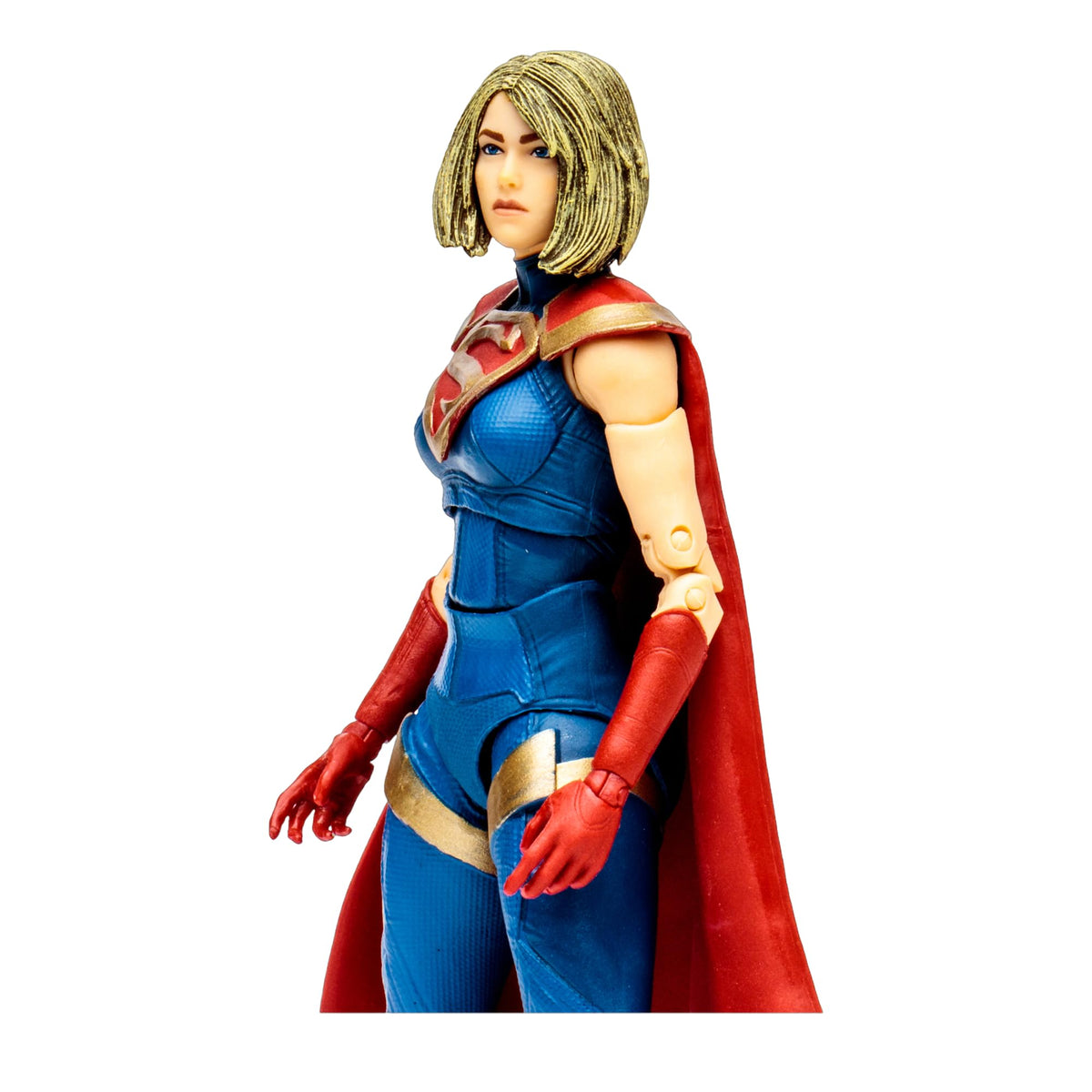 McFarlane Toys, DC Comic 7-inch Supergirl Action Figure with 22 Moving Parts, Collectible DC Injustice 2 Video Game Figure with Stand Base, Comic and