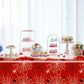 YTHKJS 2Pcs Red Spiderweb Party Tablecloth|70.8 x 42.5 Inch| Spiderweb Birthday Party Supplies (Red)