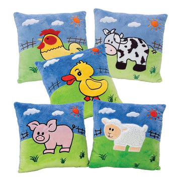 Kaplan Early Learning Company Farm Animal Pillows - Set of 5
