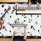 Lecferrarc 2 Pcs Music Notes Tablecloth Piano Music Plastic Table Cover 87 x 51 Inches Musical Theme Birthday Decorations for Birthday Party Supplies