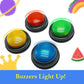 Gelabur Set of 4 Buzzers for Trivia Games, Answer Buzzers for Classroom, Family Feud Jeopardy Buzzer, Game Buzzers with Lights and Sound