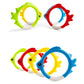 Carykon 8 Pieces of 4 Colors Diving Fish Ring Swimming Pool Toy Diving Retrieve Diving Training Practice Sea Fish Ring Throwing Game