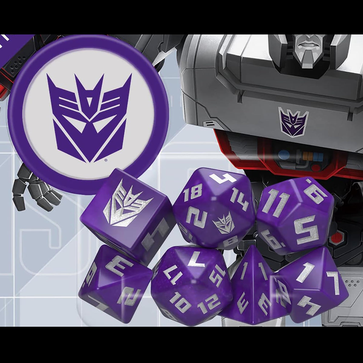 Renegade Game Studios Transformers RPG Decepticon Dice Set - 8 Piece Set
