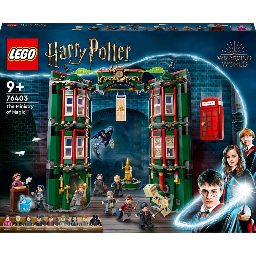 Lego Harry Potter The Ministry of Magic 76403 Modular Model Building Toy with 12 Minifigures and Transformation Feature, Collectible Wizarding World