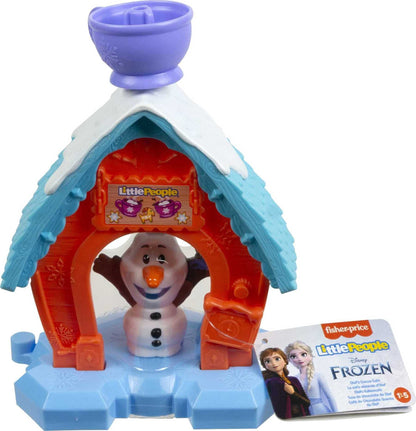 Fisher-Price Little People Toddler Toy Disney Frozen Olaf’s Cocoa Café Playset with Figure for Preschool Pretend Play Kids Ages 18+ Months