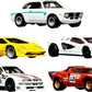 Hot Wheels Premium Car Culture Set of 5 Toy Cars in Collectible Container, Che Figata Die-Cast 1:64 Scale 5-Pack