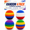 Handmade Crochet Footbag Set of 3, Soft Cotton Kick Balls for Freestyle Juggling, Footbag Tricks & Outdoor Games, Lightweight Fidget Stress Relief
