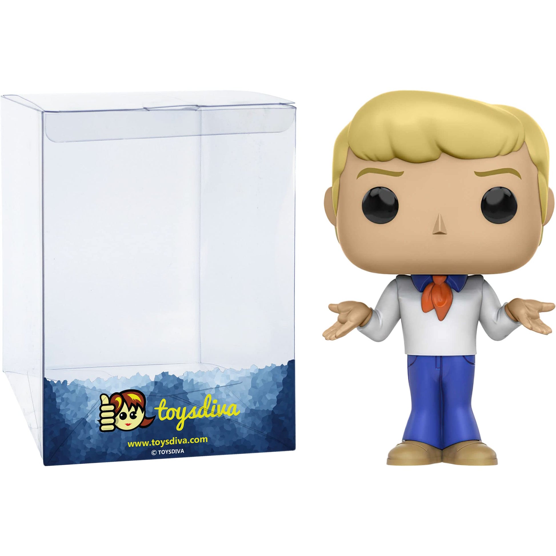 F r e d : P o p ! Animation Vinyl Figurine Bundle with 1 Compatible 'ToysDiva' Graphic Protector (153 - 09428 - B)