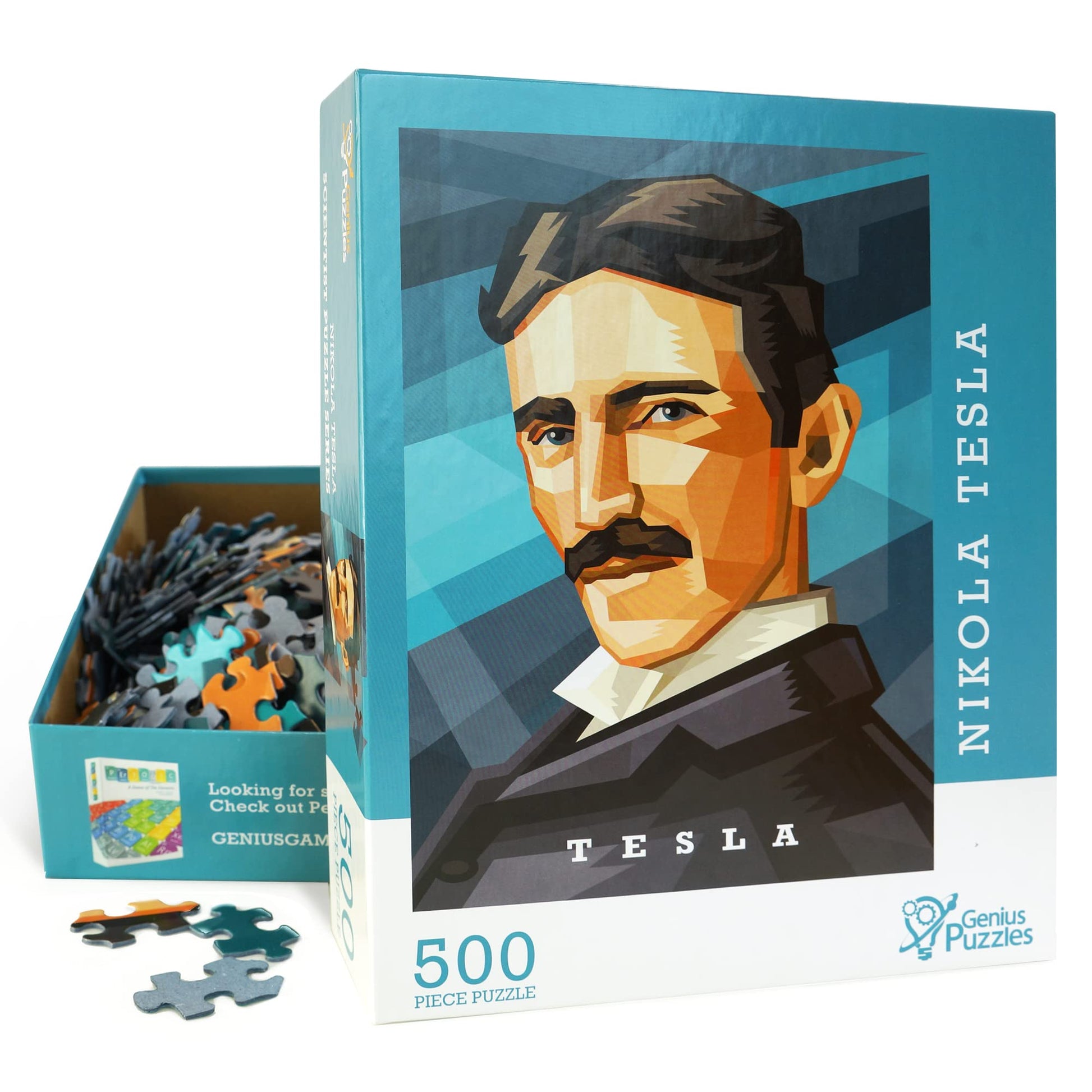 Nikola Tesla Jigsaw Puzzle - Chemistry Puzzles Great as Science Gifts - 500 Puzzle Pieces - Kid & Adult Puzzles - Unique Art Display for Home, School