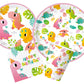 Oojami Pink Dinosaur Party Supplies for Girls - Complete Set for 30 Guests with Plates, Cups, Napkins, Table Covers, Balloons & Candles - Dino