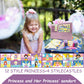 MoimTech Sand Art Kits for Kids,16 Arts and Crafts Designs,Sheet Art Painting Cards,Princess and Castle Theme,Reusable Tray 12 Color Sands