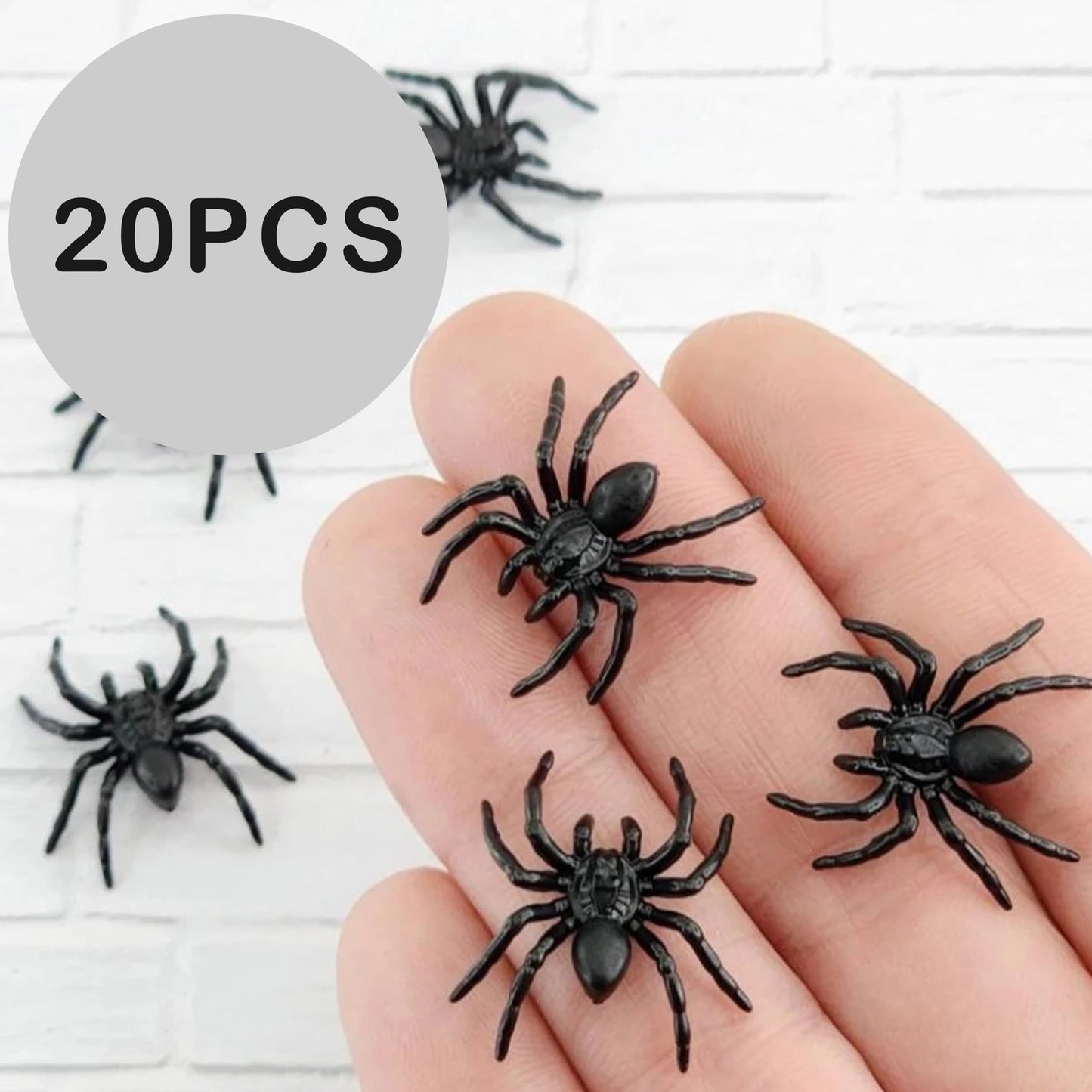 Miniature Black Spiders, Halloween Miniatures, Halloween Embellishments, Haunted Dollhouse, Halloween Craft Supplies, Dollhouse Fairy Garden