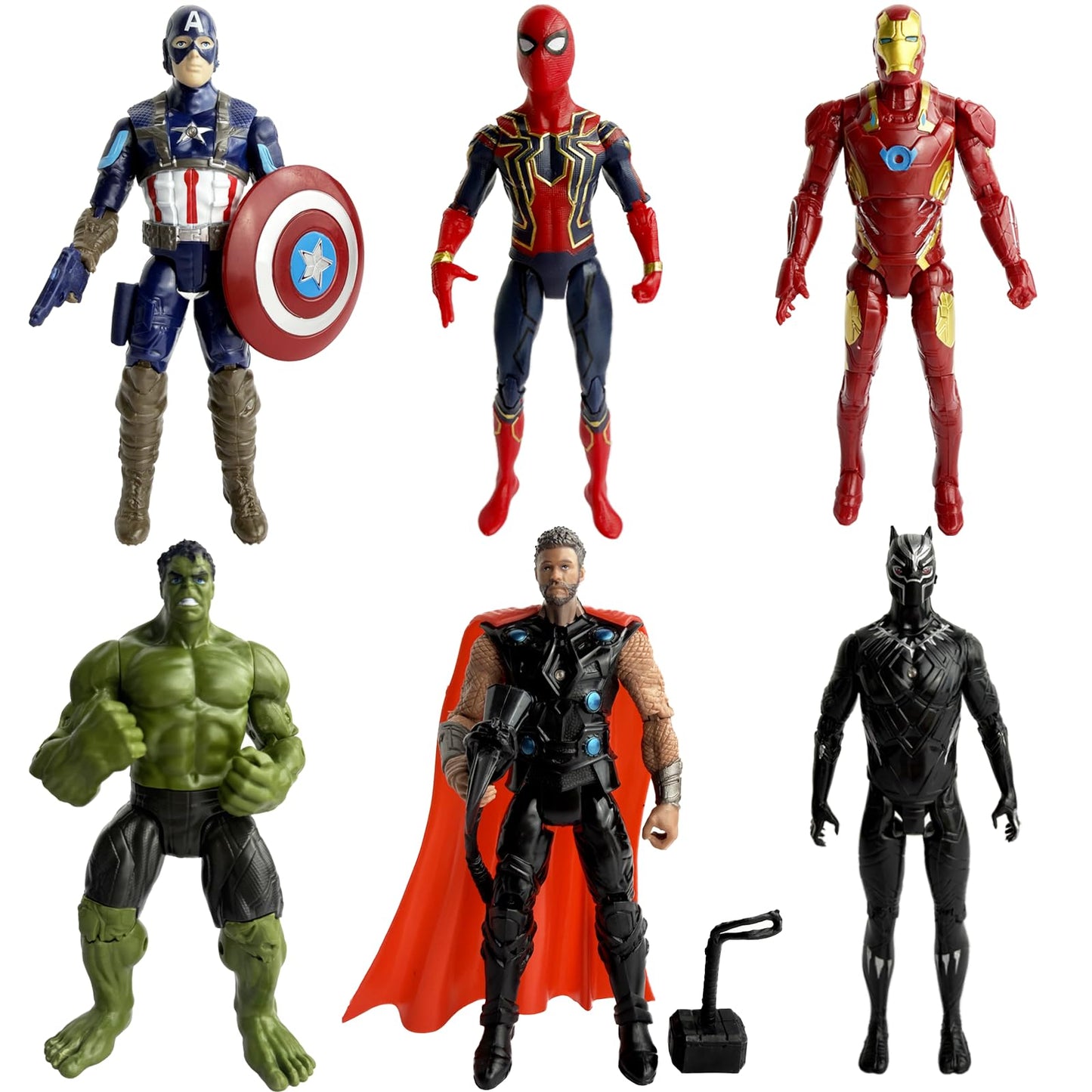 Action Figures Set PVC Collectible Dolls Inspired by Recent Blockbuster Movies - Ideal Memorabilia for Fans and Collector (6PCS)