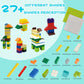 ekuzi Building Bricks Compatible with Lego Classic, 500 Pieces Basic Bulk Building Blocks in Random Color