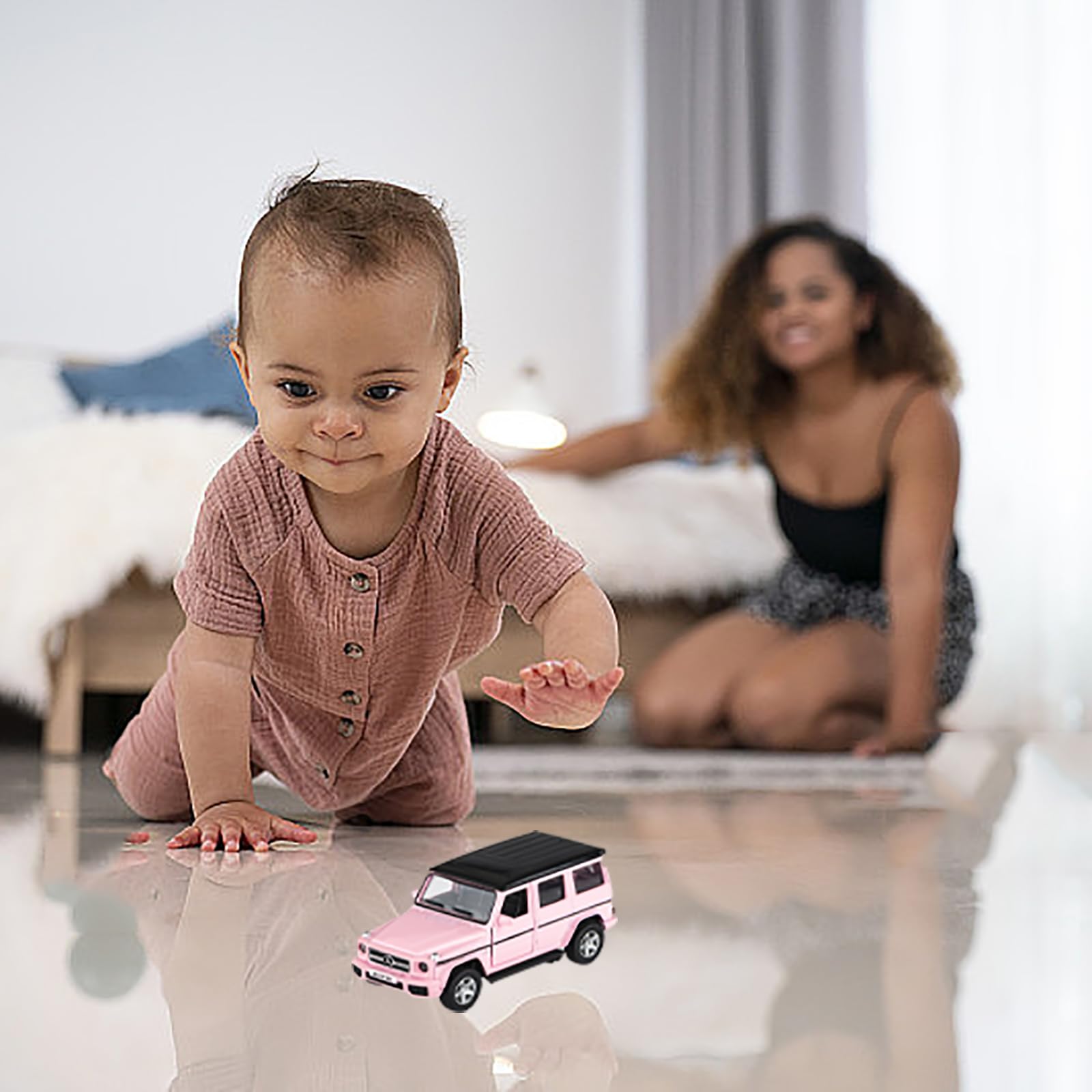 Car Toys for 3 4 5 Year Old Girls Gifts,1/36 Scale G63 Diecast Metal Model Car,Pull Back Cars Toys for Toddler Kids Age 3-6(Pink)