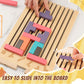 Coziyee Wooden Stacking Puzzle Toy, 3D Colorful Wood Russian Blocks Puzzle Games Brain Teasers Montessori Toys for Toddler Kids 3 4 5 6 7 Years Old