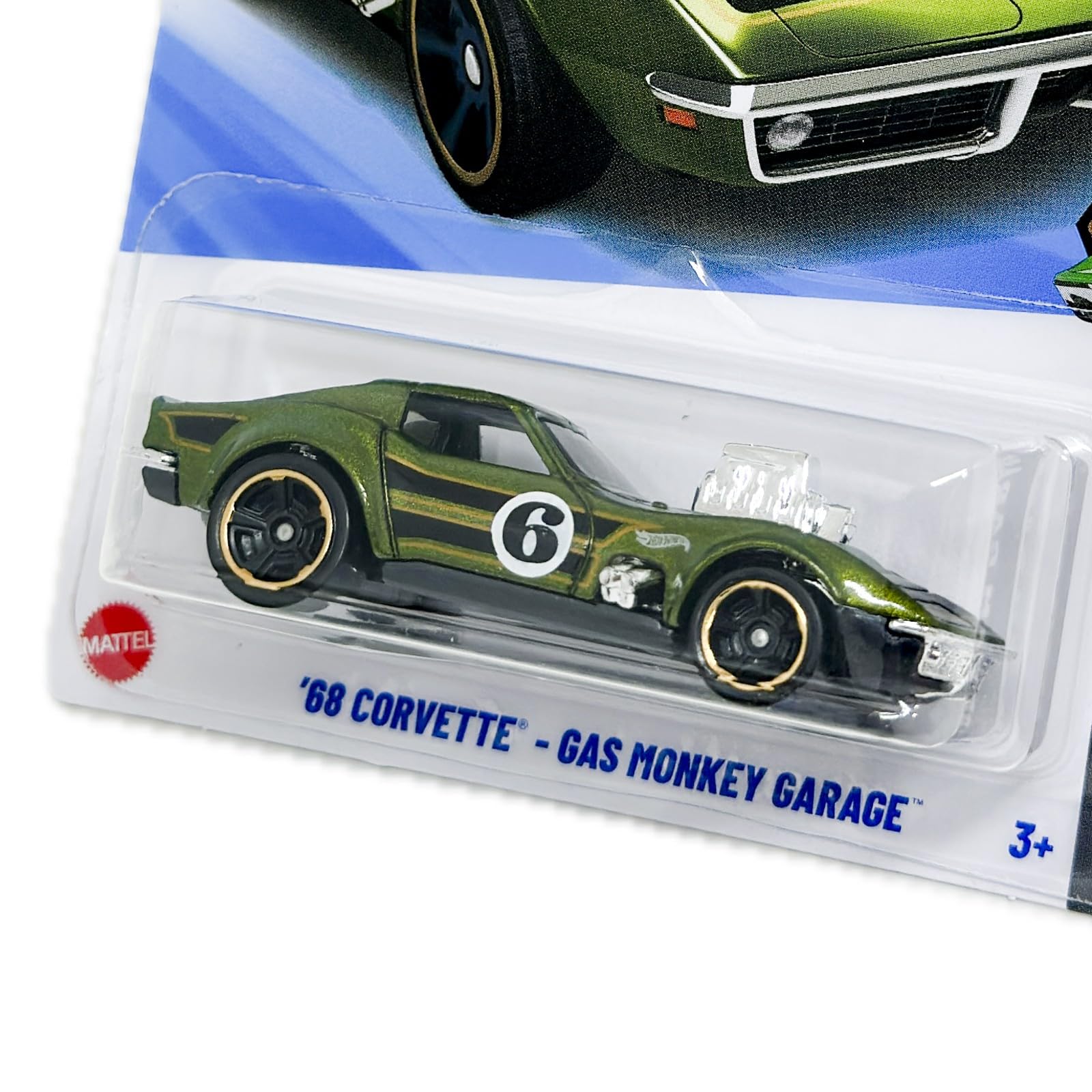 Hot Wheels '68 Corvette Gas Monkey Garage, Green, HW Dream Garage Collection 5/5, 134/250