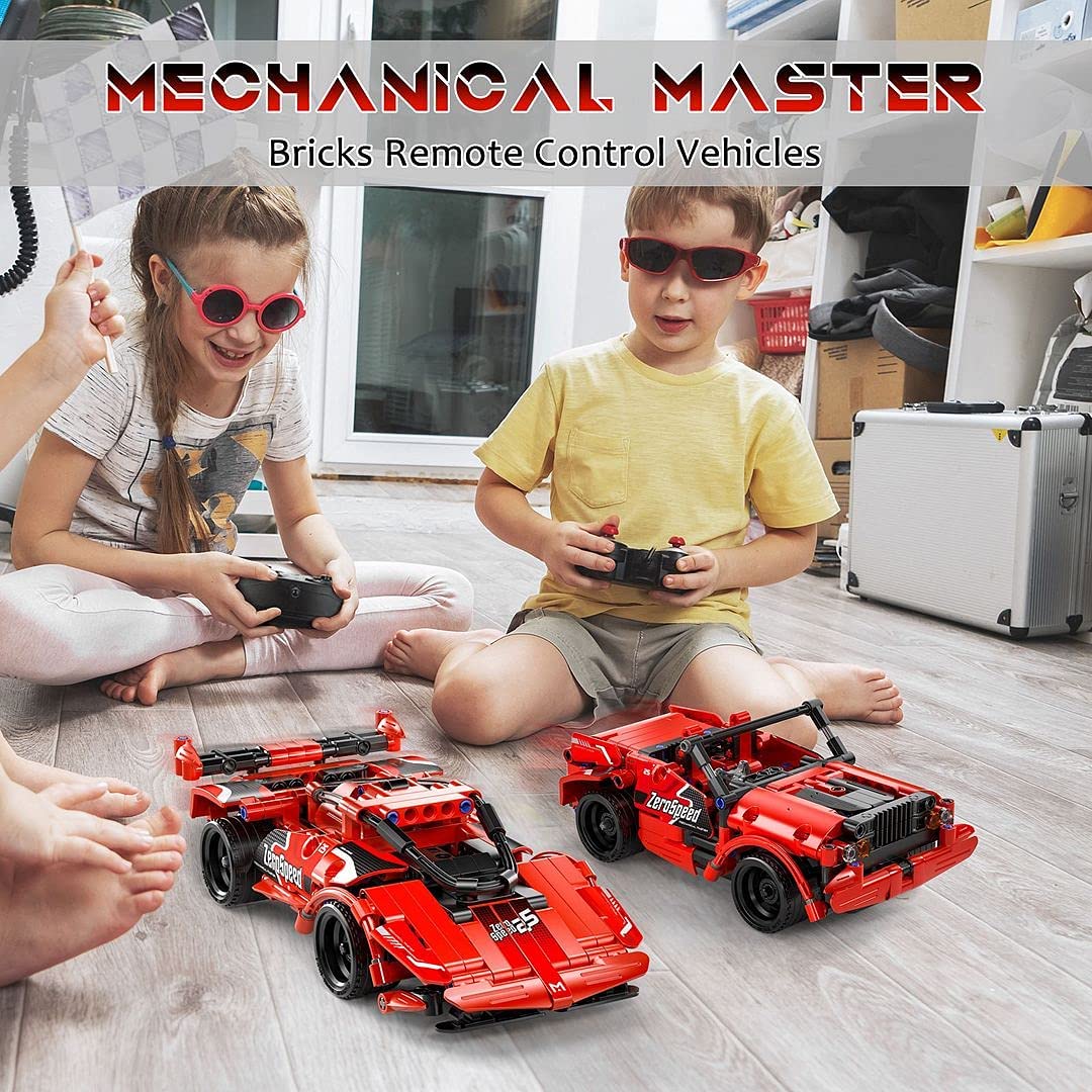 SpringFlower STEM Building Blocks Toys Gifts for Age 6, 7, 8, 9, 10, 11, 12 Boys and Girls, DIY Building Bricks, STEM Engineering Construction RC