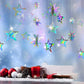 Cheerland Iridescent Star Party Decorations Holographic Hanging Stars Garlands Disco Dancing Queen Galaxy Space Birthday Decorations Twinkle Star