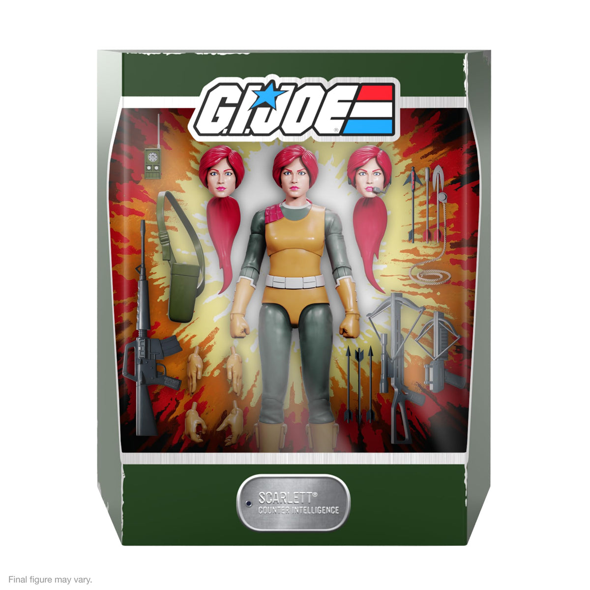 Super7 ULTIMATES! G.I. Joe Scarlett - 7" G.I. Joe Action Figure with Accessories Classic Cartoon Collectibles and Retro Toys