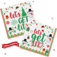 122 Pcs Let's Get Lit Christmas Party Decorations Christmas Party Supplies Tableware Set Let's Get Lit Plates and Napkins Tableware for Friendsmas