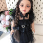 Sweet Dolly 18 Inch Doll Clothes Black Party Dress Costume Accessories for 18 Inch Dolls (Doll NOT Included)