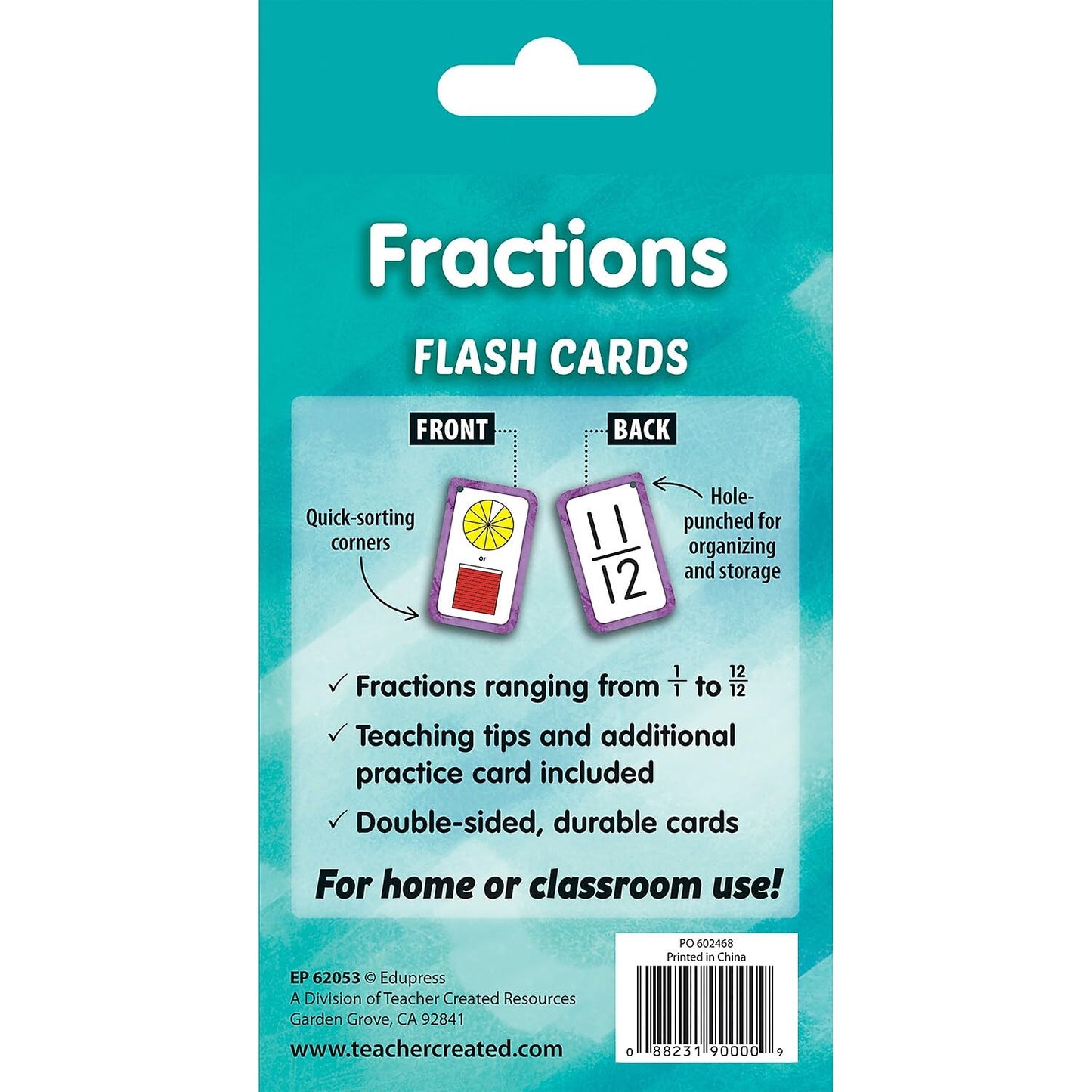 Teacher Created Resources Fractions Flash Cards (EP62053)