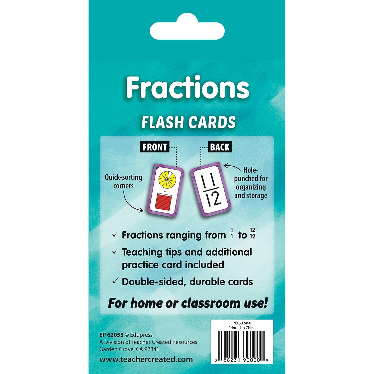 Teacher Created Resources Fractions Flash Cards (EP62053)