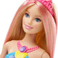 Barbie Dreamtopia Doll, Rainbow Lights Mermaid with Glimmering Light Up Rainbow Tail, Tiara and Blonde Hair