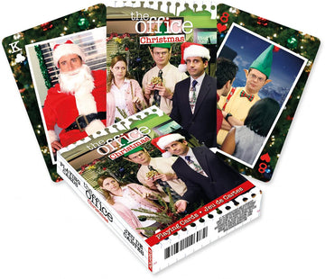 AQUARIUS The Office Christmas Playing Cards - Christmas Themed Deck of Cards for Your Favorite Card Games - Officially Licensed The Office TV Show