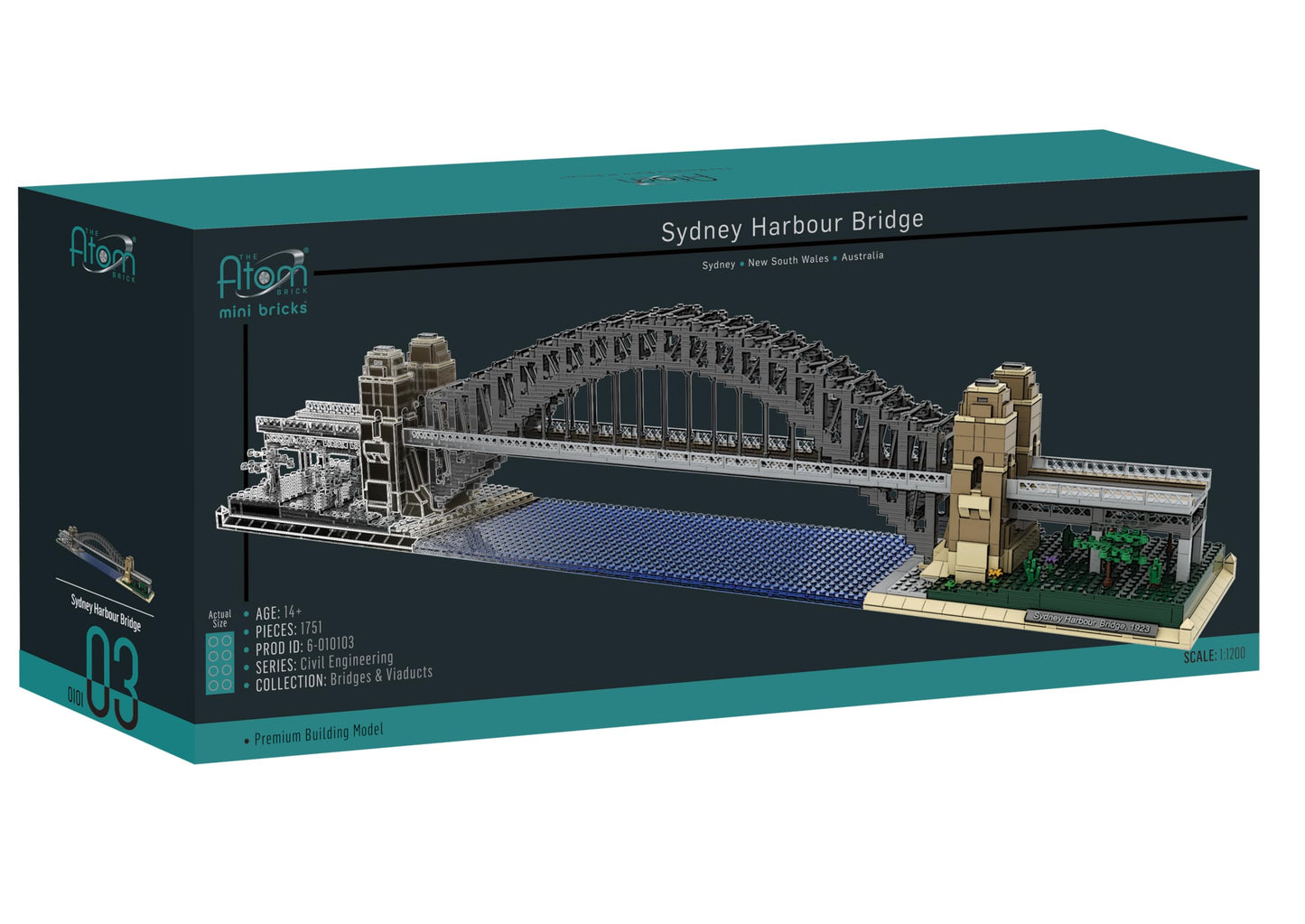 The Atom Brick Sydney Harbour Bridge Engineering Model, 1,751 Piece