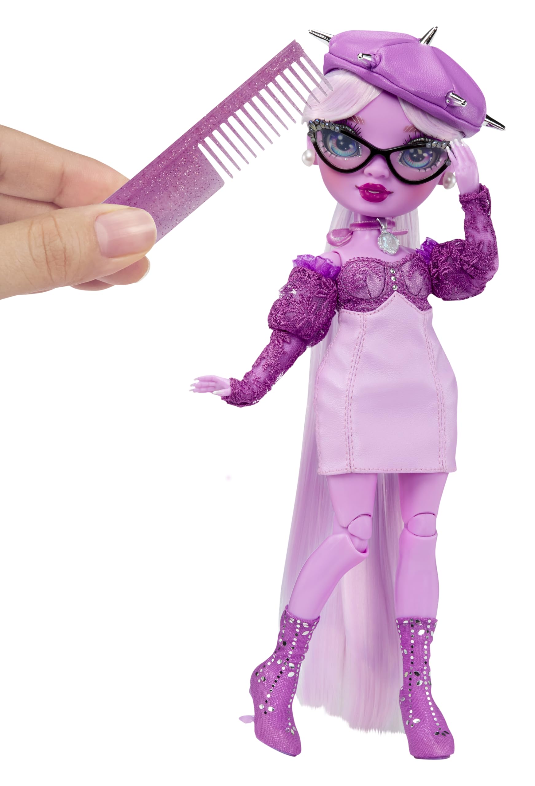 Rainbow High Shadow High Lavender - Purple Fashion Doll. Fashionable Outfit, Extra Long Hair, Glasses & 10+ Colorful Play Accessories. for Kids 4-12