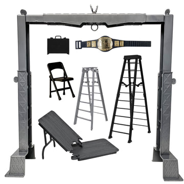 Deluxe Grab The Gear Adjustable Playset with Accessories for Wrestling Action Figures