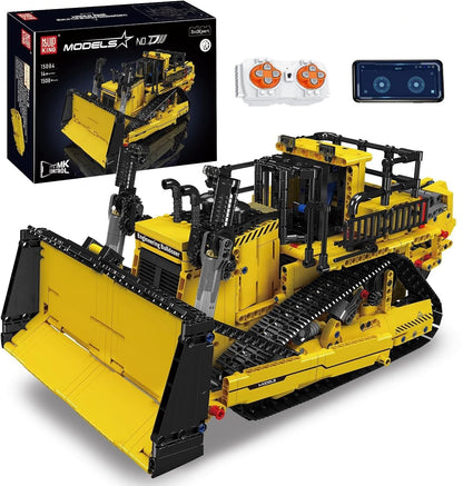 RC Bulldozer Building Set, 1508 Pcs Construction Vehicle Model for 14+