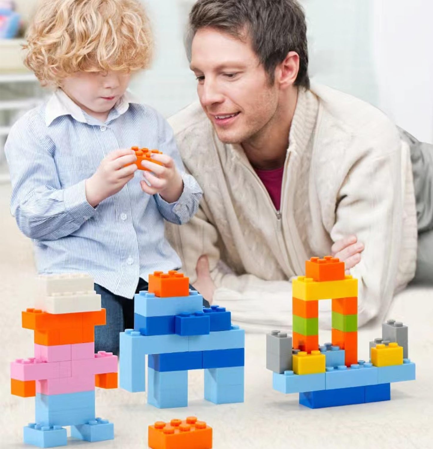 Carlerait 1000 Pieces Classic Building Bricks in 15 Popular Colors and 12 Mixed Shapes, Creative Small Building Blocks Set Learning Educational Toy