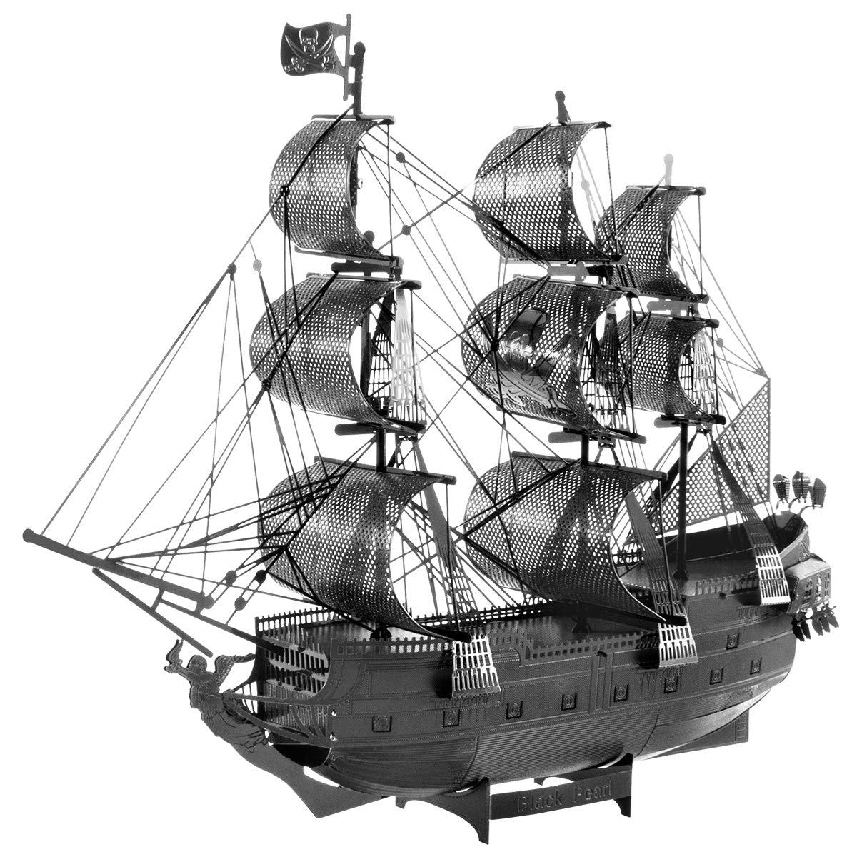 Metal Earth Puzzle 3D Black Pearl Ship Pirates of The Caribbean Metal Puzzle Model Kits for Adults Moderate Level 14.61 X 4.45 X 11.43 Cm