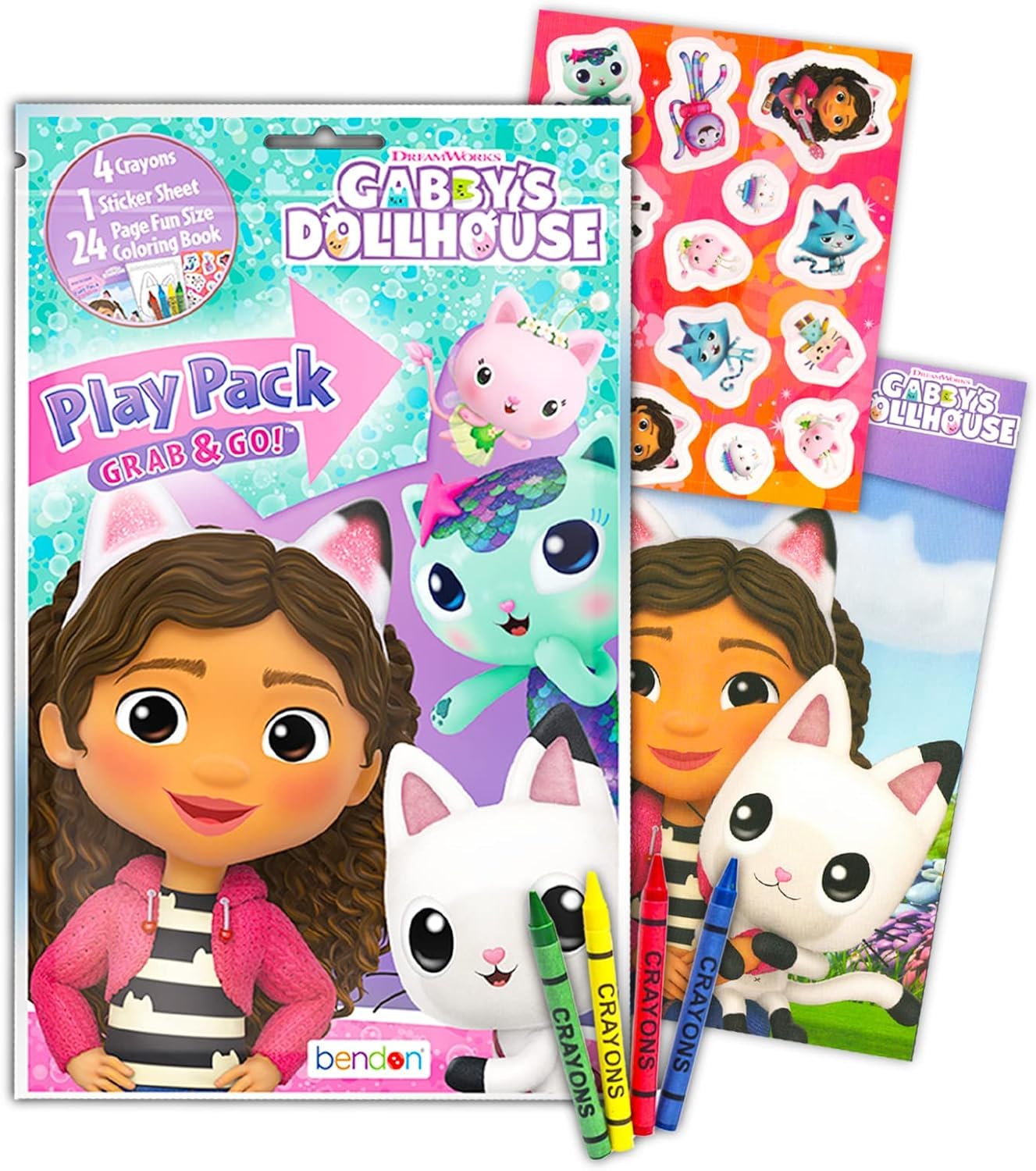 DreamWorks Gabby's Dollhouse Coloring Book Set for Girls - Bundle with 3 Gabbys Dollhouse Activity Books with Coloring Pages, Activities, Games