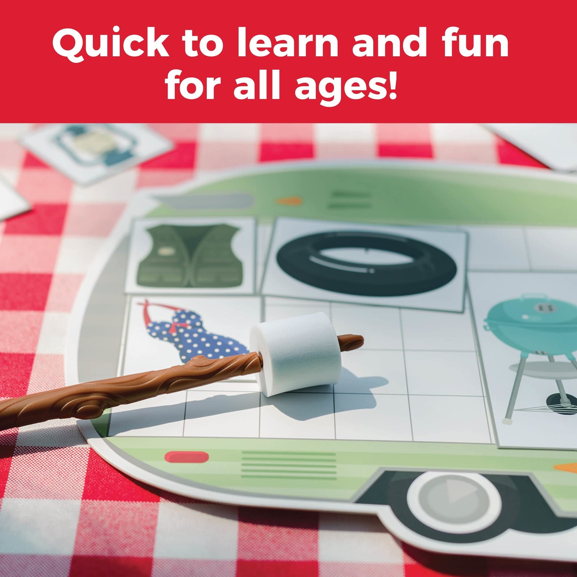 MindWare Slappy Camper Strategy Game - Think Fast and Fill Your Camper - for 2-4 Players - Ages 5 and Up