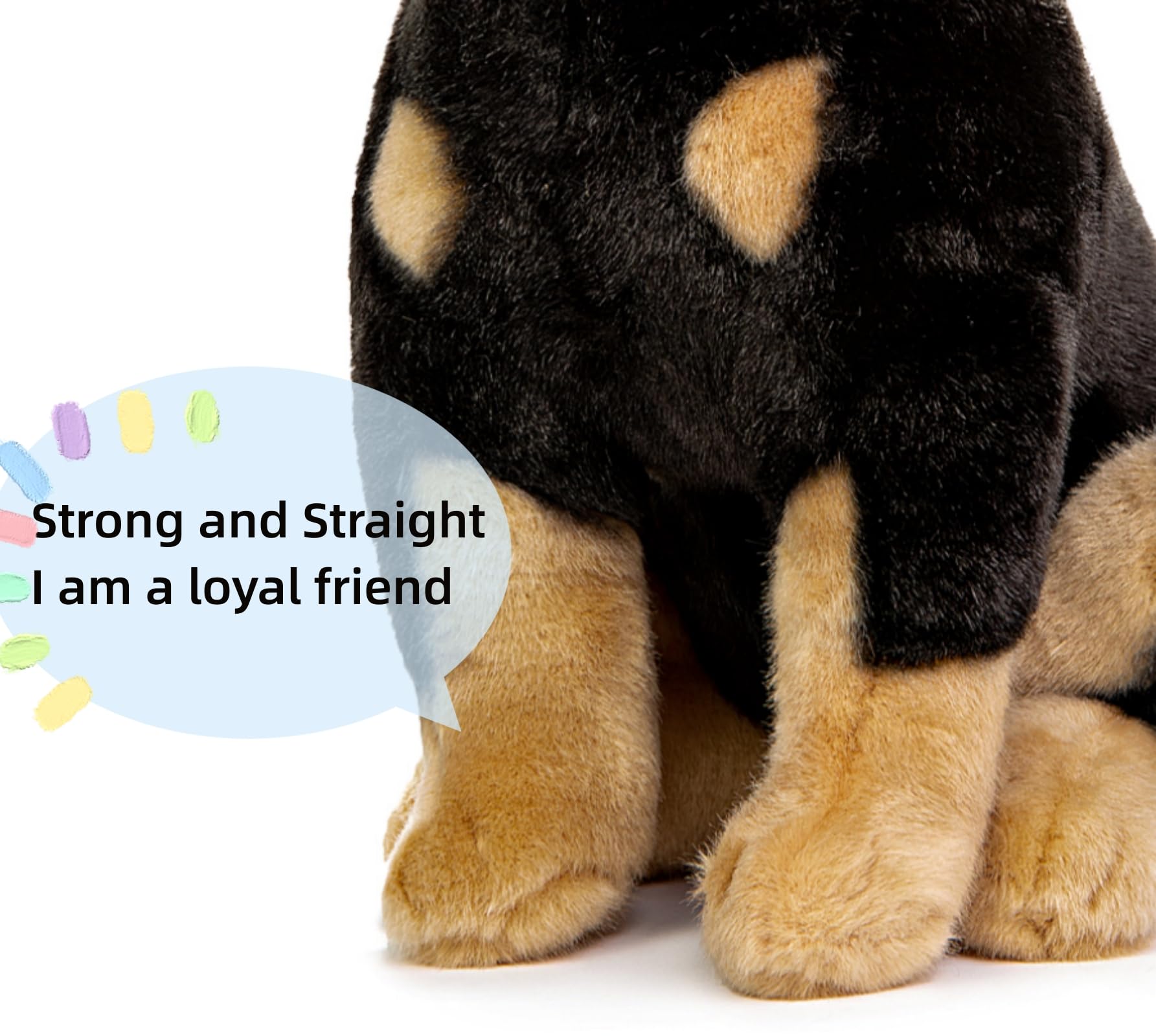 FRANKIEZHOU Realistic Doberman Plush - 12" Lifelike Stuffed Animal, Soft Toy Dog, Gifts for Kids, Baby Gift, Cute Plush, Home Decor, Pet Favorite