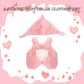 EYEOO 17 cm Doll Clothes Cute Outfits Pink Jumpsuit Animal Clothing Set No Doll